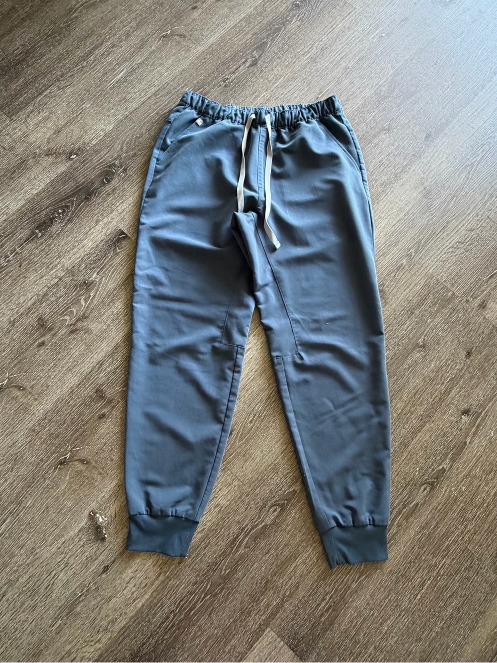 Figs Men's Slate Blue Joggers with Cream Drawstring